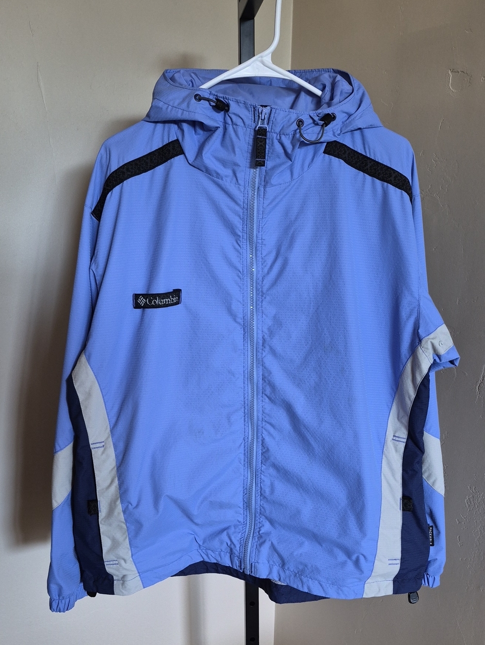 Vintage Y2K 2002 Columbia Colorblock Windbreaker Jacket XL3008 Women's L Blue